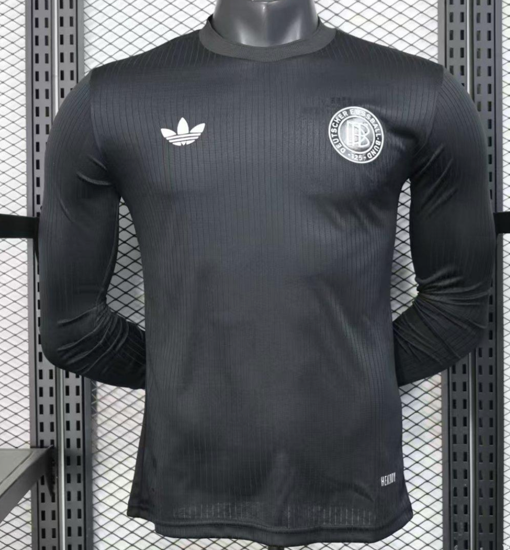 Deutschland 125th Jubiläum Player Trikot Langarm Schwarz