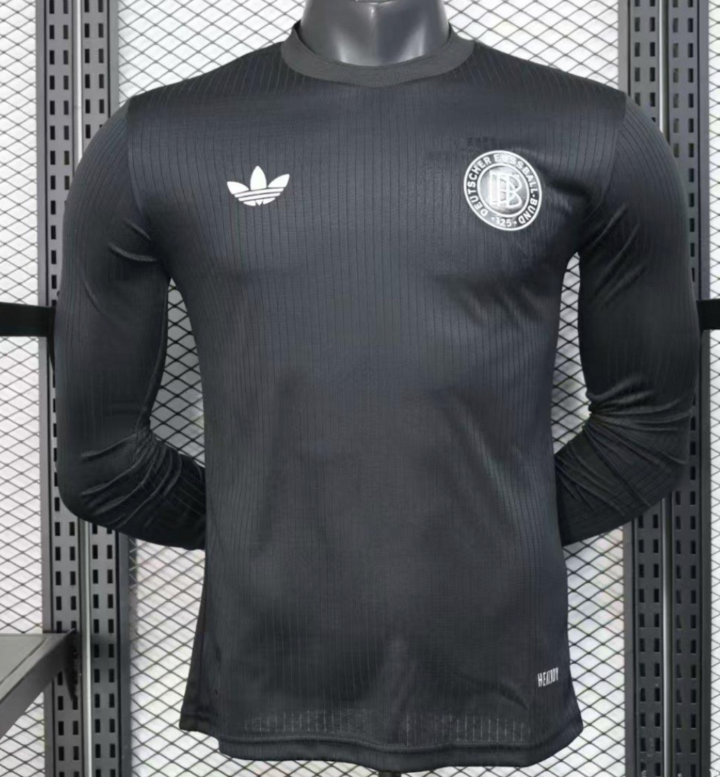Deutschland 125th Jubiläum Player Trikot Langarm Schwarz