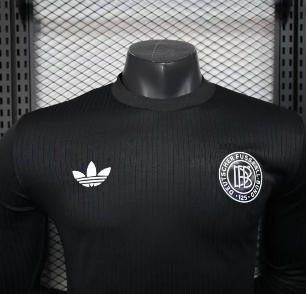 Deutschland 125th Jubiläum Player Trikot Langarm Schwarz