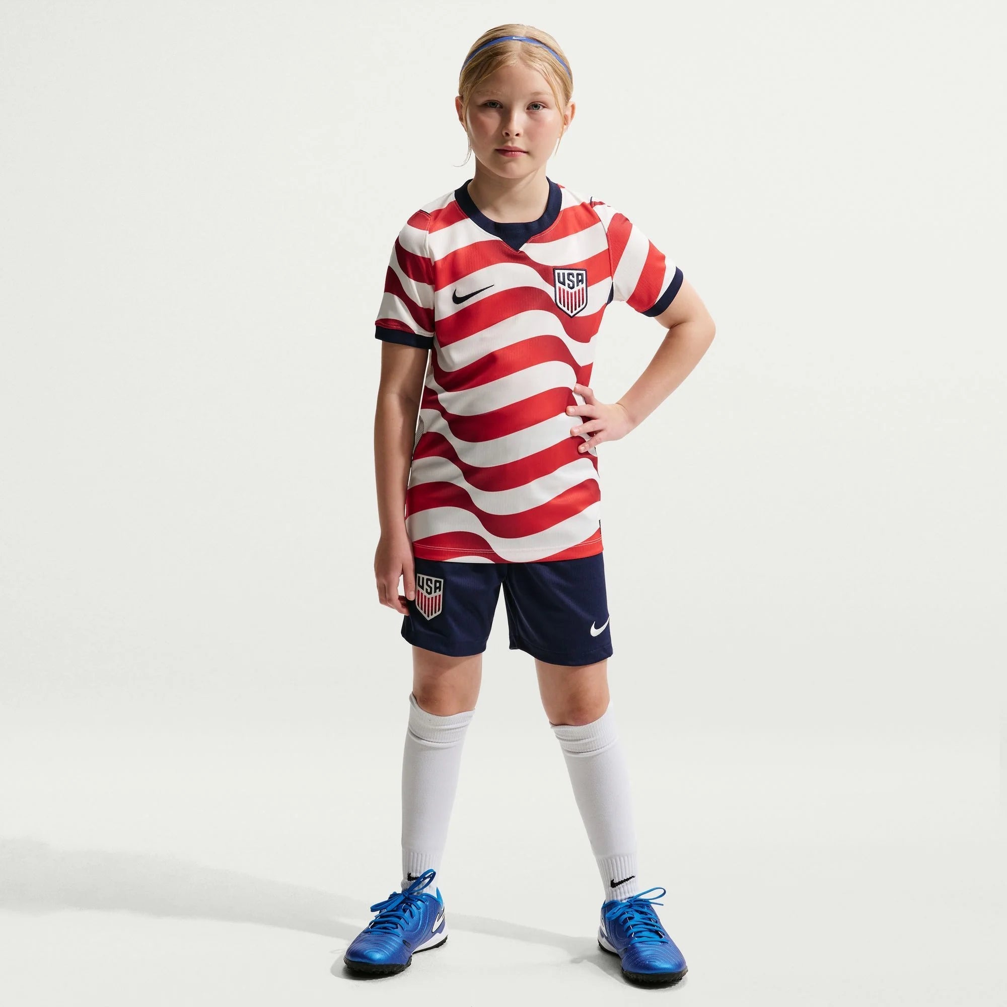 USA 2026 Kinder-Set Heimtrikot – WM – Stripes without Stars (Official Style)
