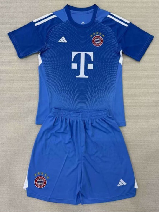 Kinder Bayern München Trikot Goalkeeper Blau 2025/26