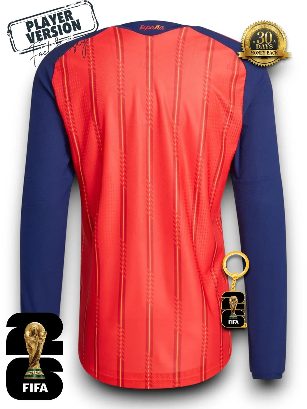 Spanien WM 2026 Trikot Spielerversion - Langarm