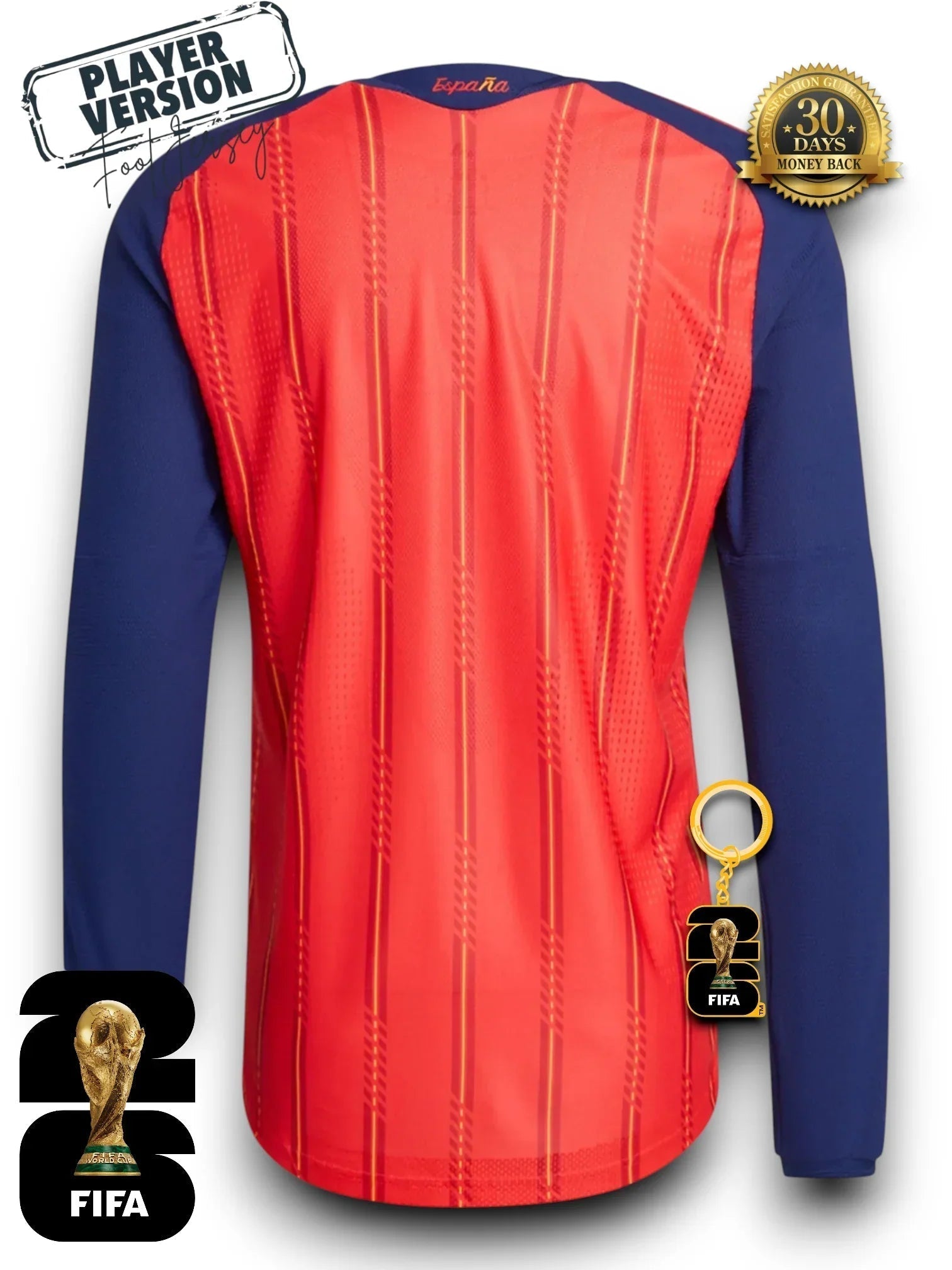 Spanien WM 2026 Trikot Spielerversion - Langarm