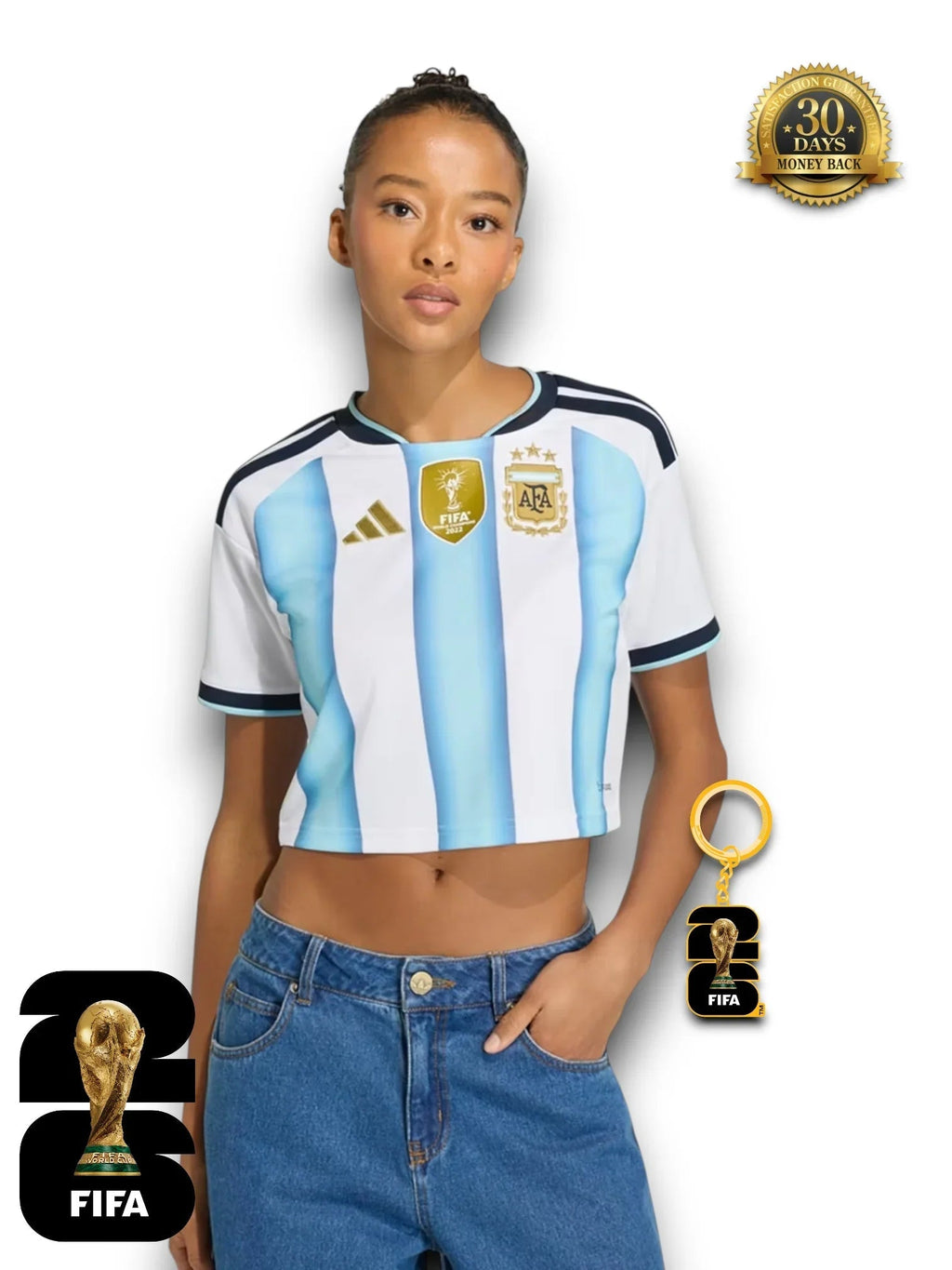Argentinien WM 2026 Crop-Top - Damen