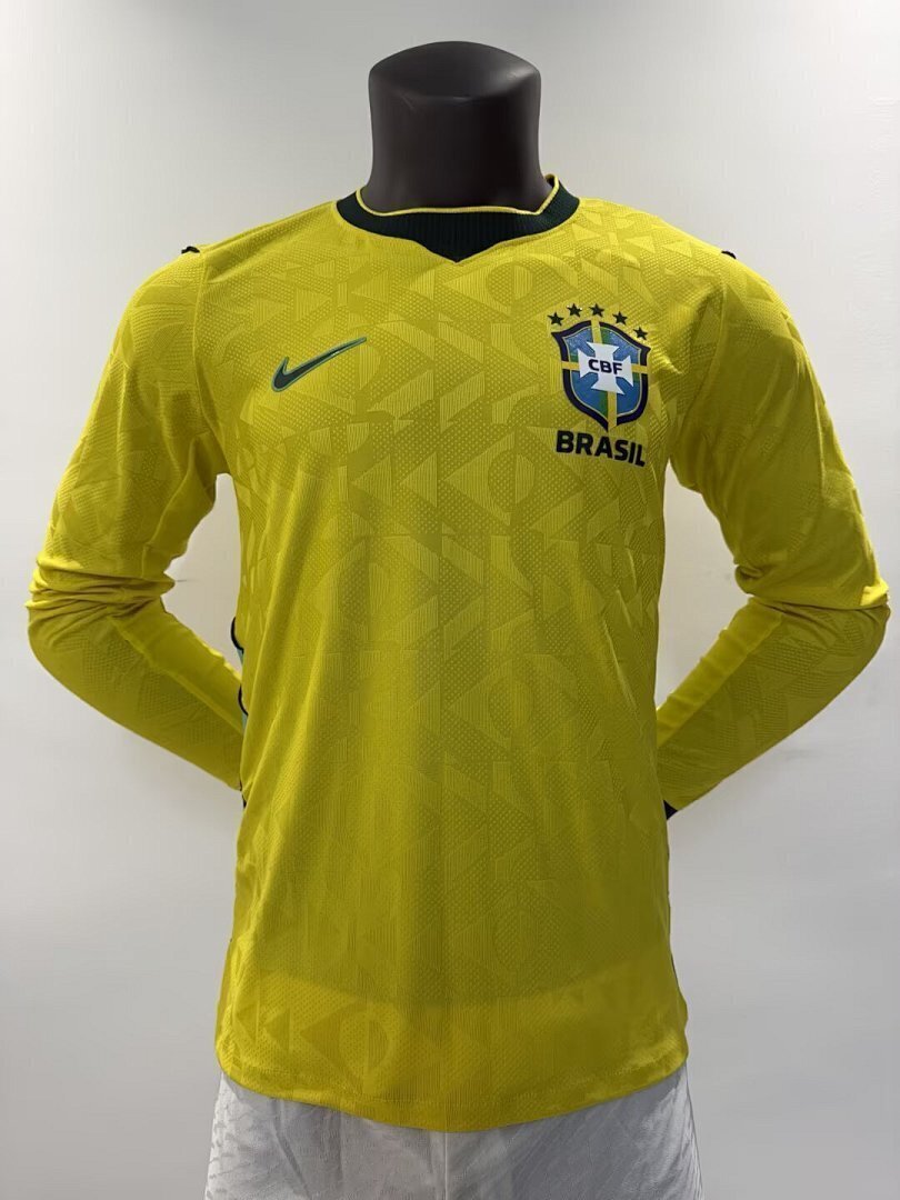Brasilien WM 2026 Trikot Spielerversion - Langarm