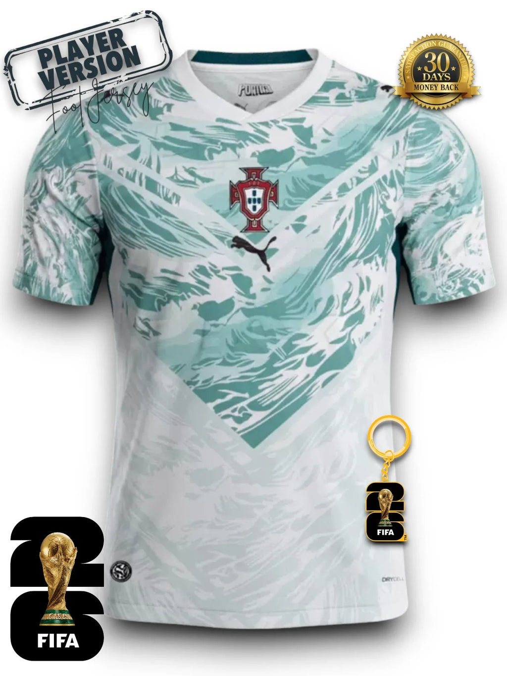 Portugal WM 2026 Auswärtstrikot - Spielerversion