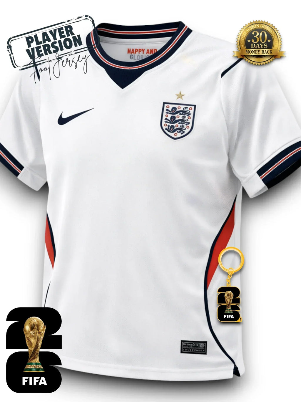 England WM 2026 Trikot - Spielerversion
