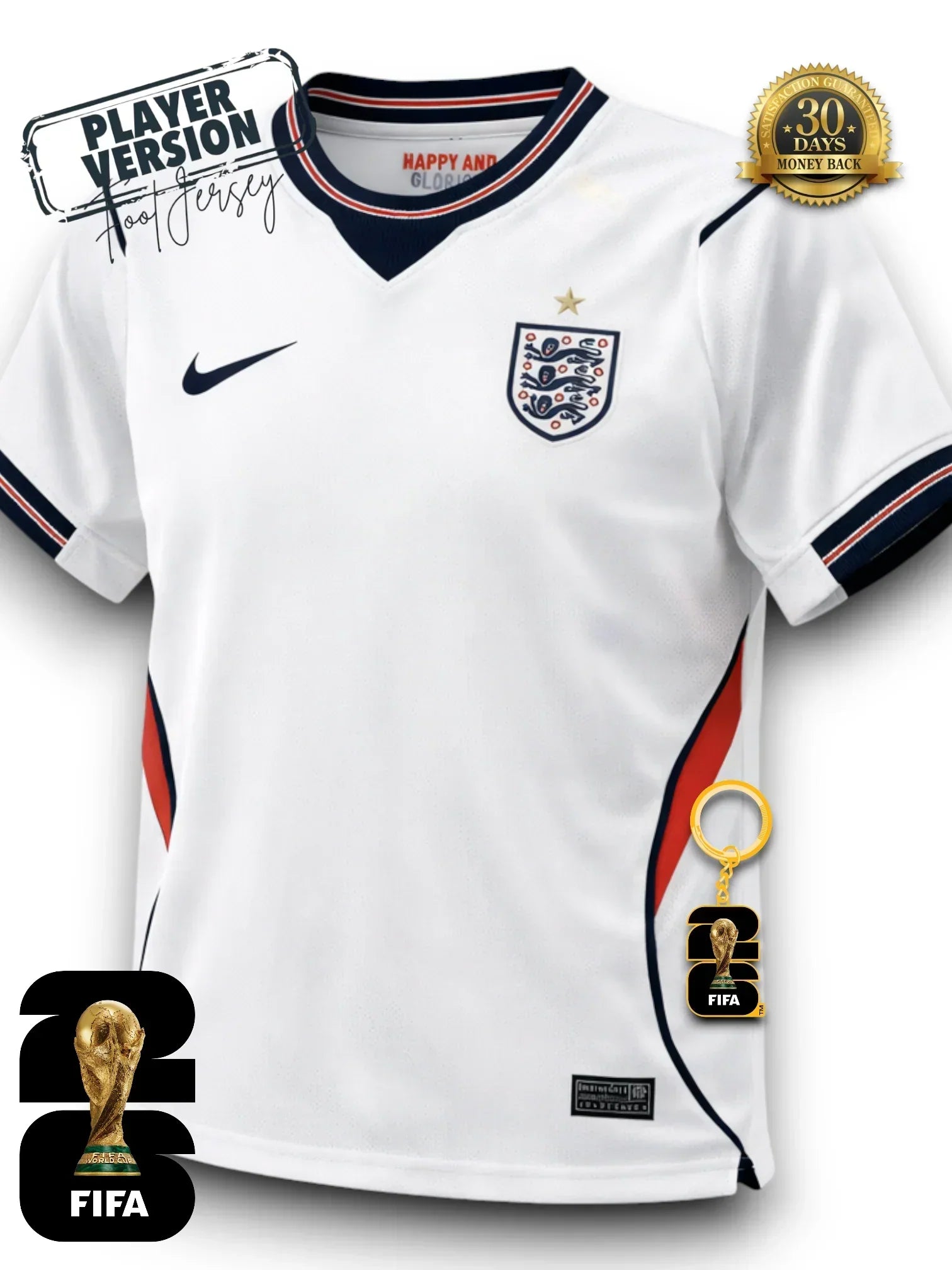 England WM 2026 Trikot - Spielerversion