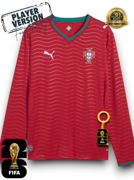 Portugal WM 2026 Trikot Spielerversion - Langarm
