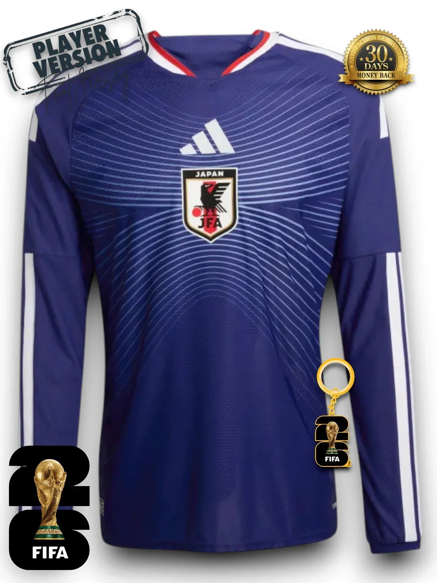 Japan WM 2026 Trikot Spielerversion - Langarm