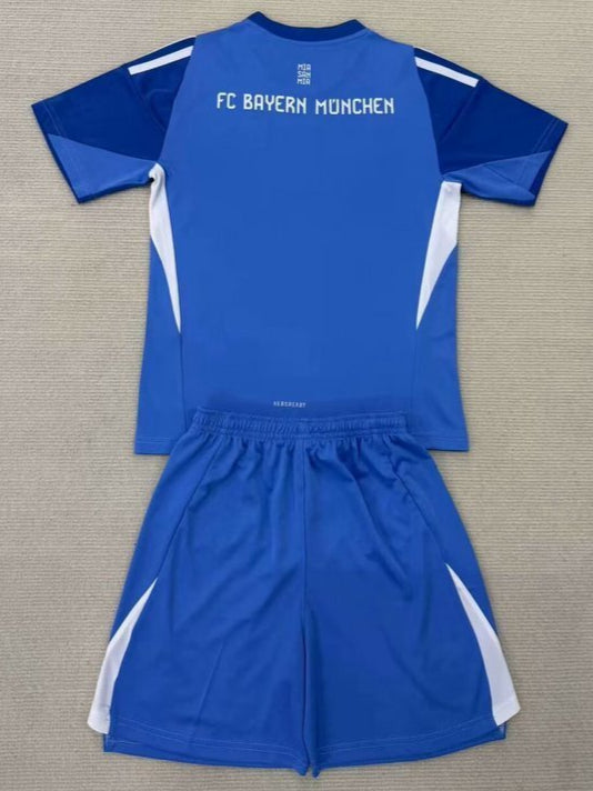 Kinder Bayern München Trikot Goalkeeper Blau 2025/26