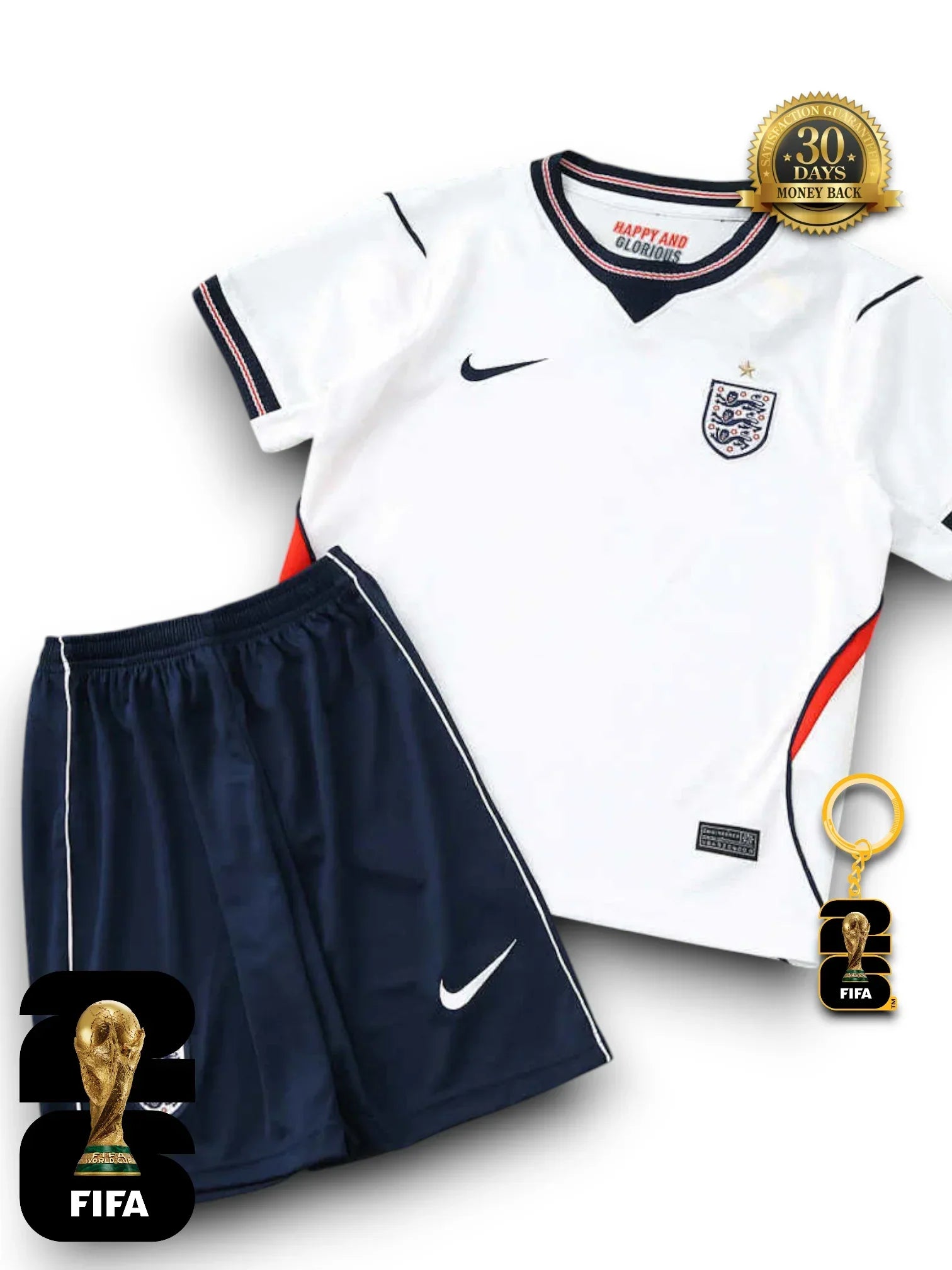 Kinder-Set England WM 2026 Trikot