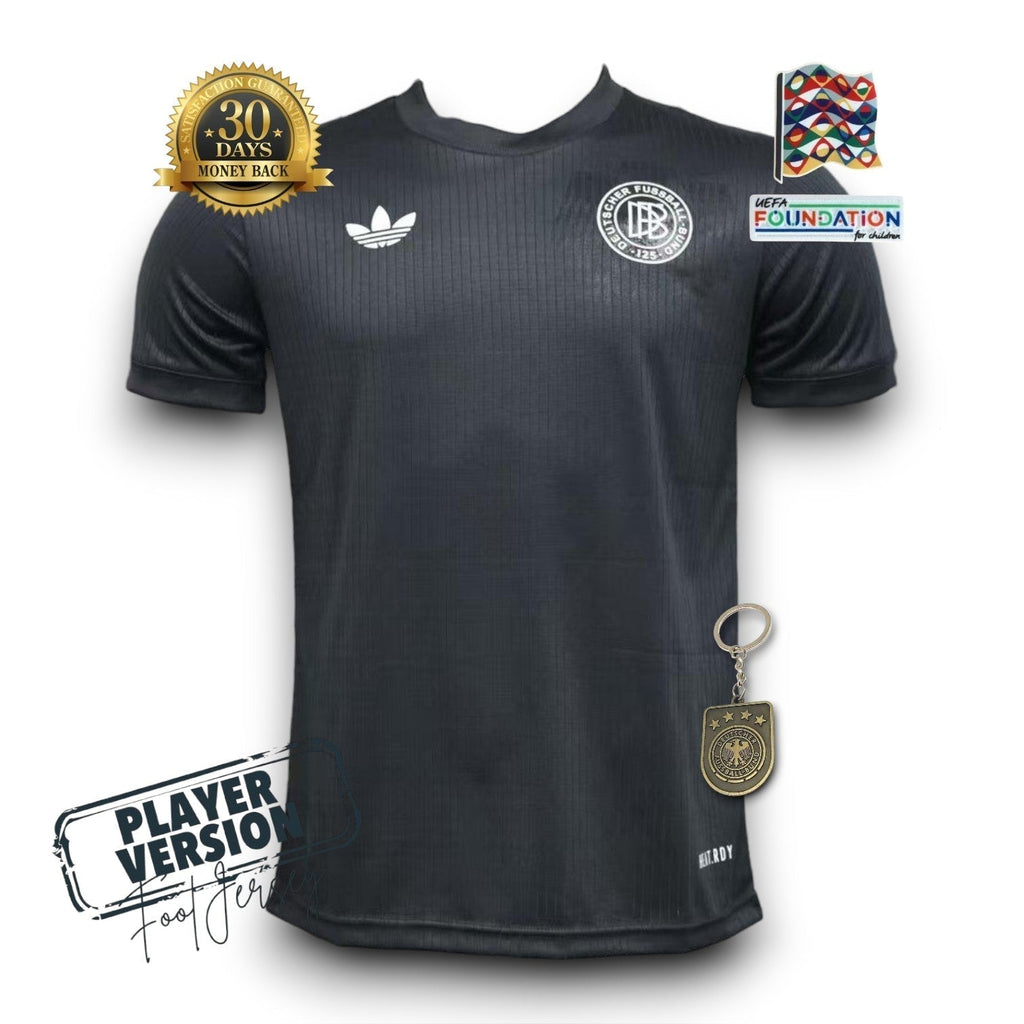 Deutschland 125th Jubiläum Player Trikot Schwarz