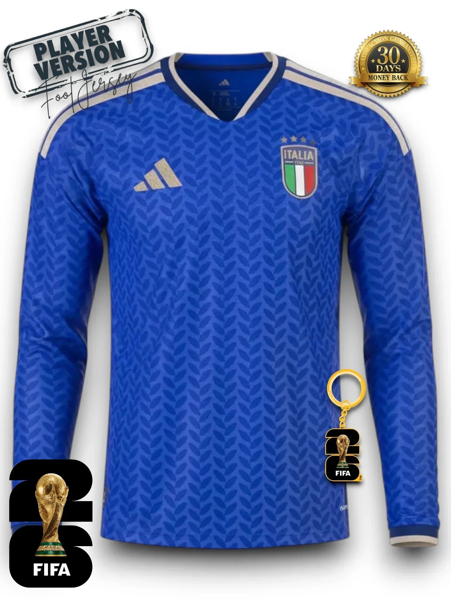 Italien WM 2026 Trikot Spielerversion - Langarm