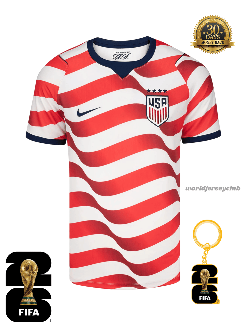 USA 2026 Heimtrikot – WM – Clean Stripes (Official Style)