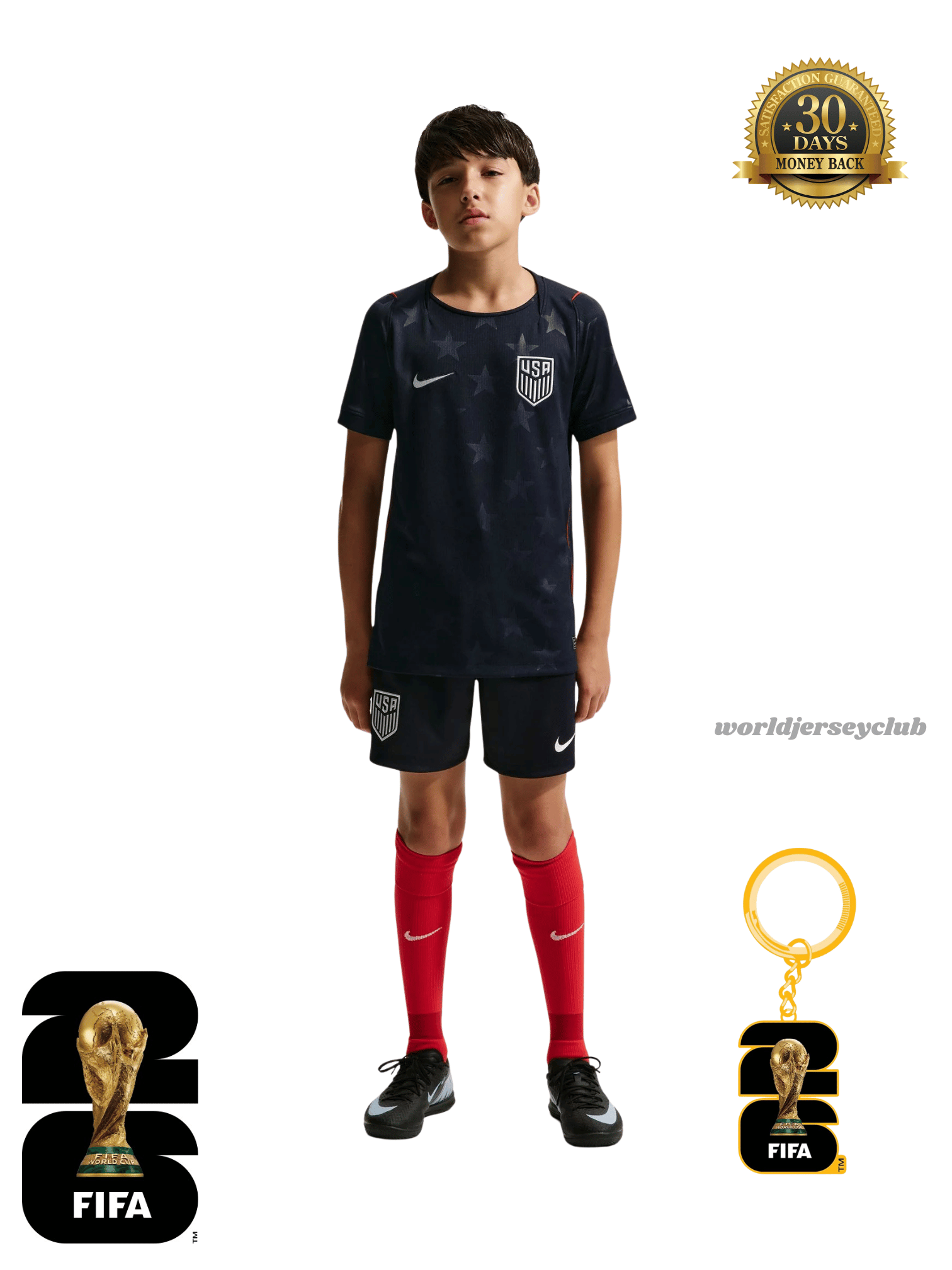 USA 2026 Kinder-Set Auswärtstrikot – WM – Dark Navy