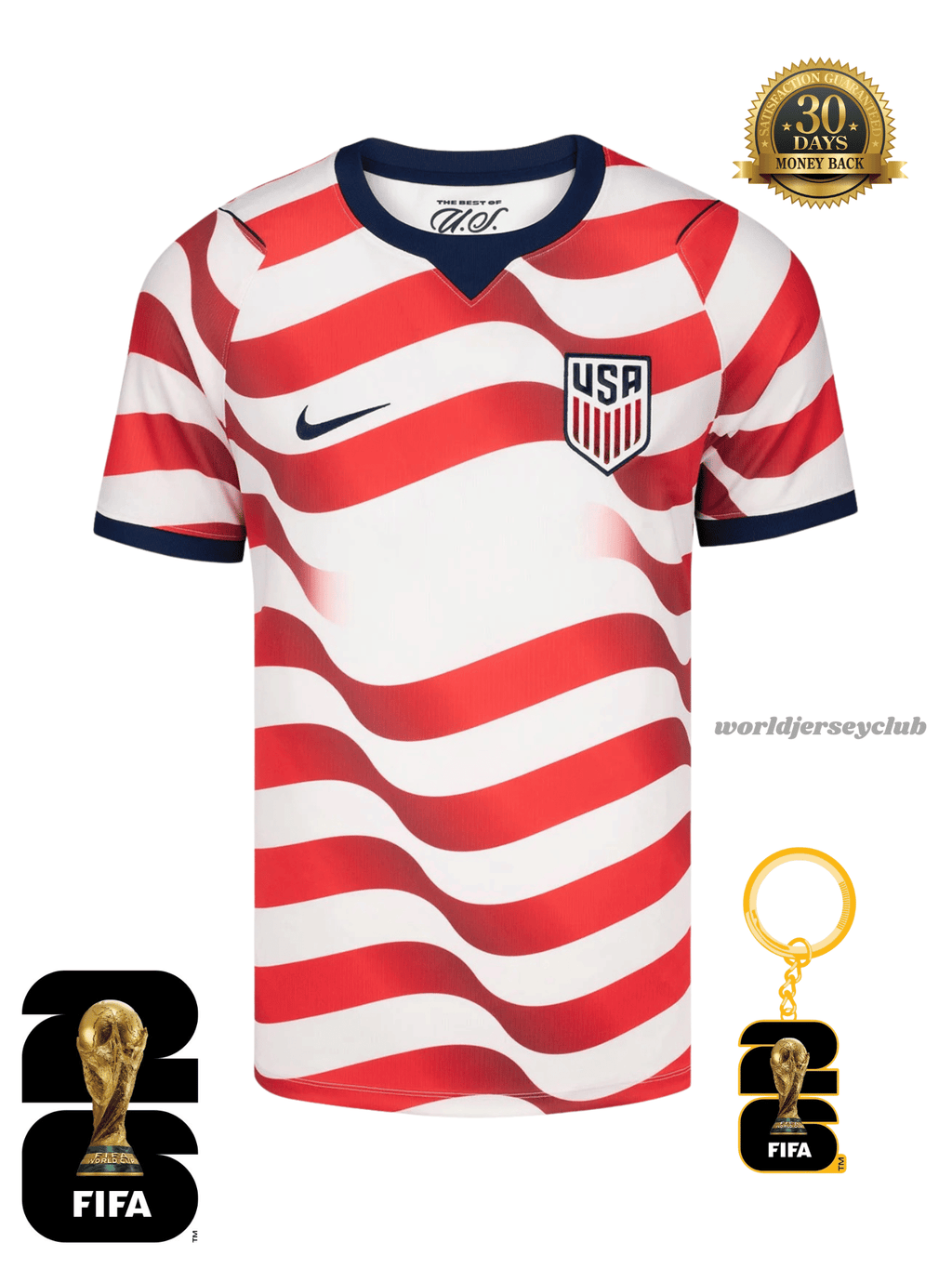 USA 2026 Heimtrikot – WM – Stripes Variant (Alternate Pattern)
