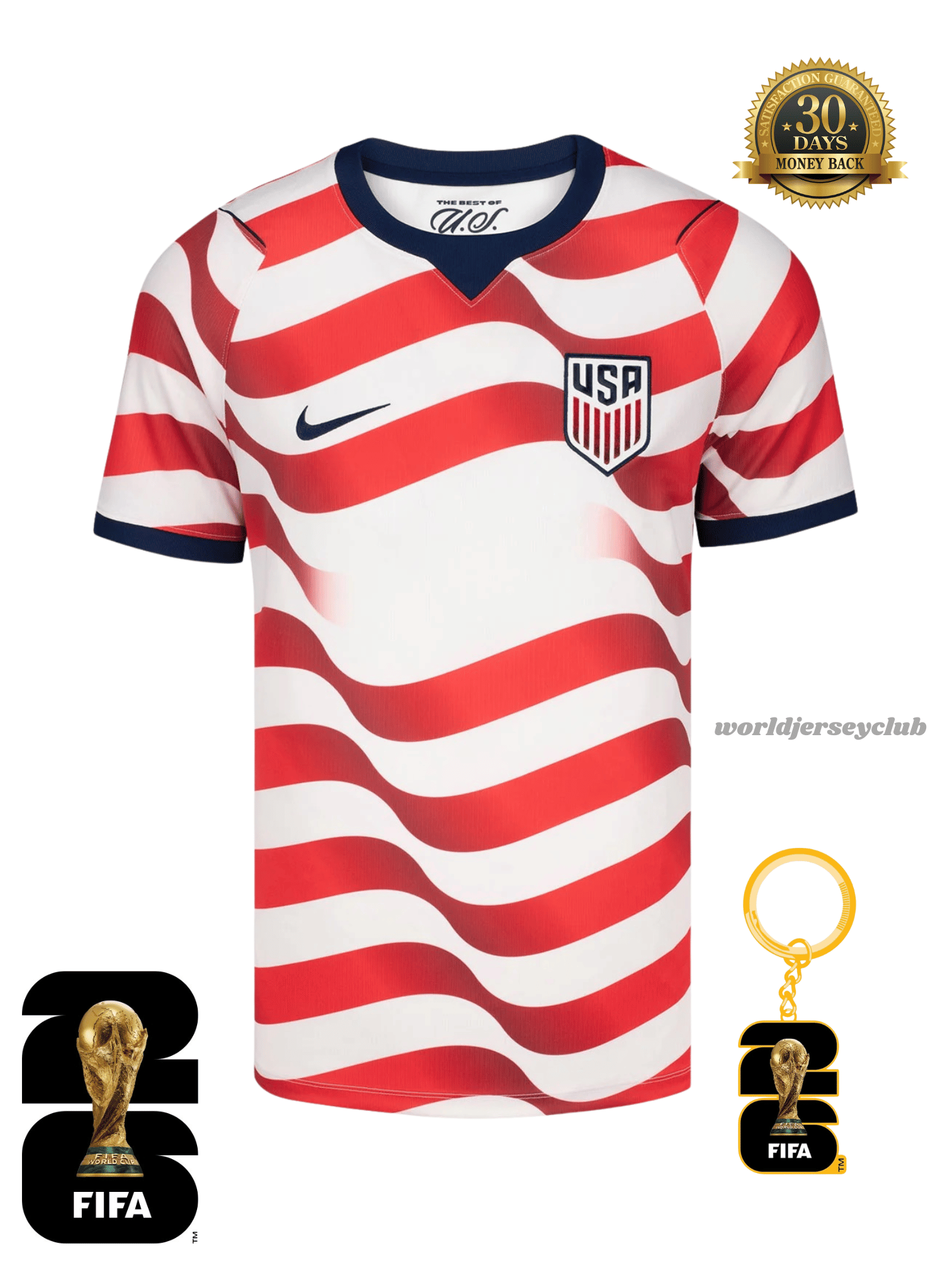 USA 2026 Heimtrikot – WM – Stripes Variant (Alternate Pattern)
